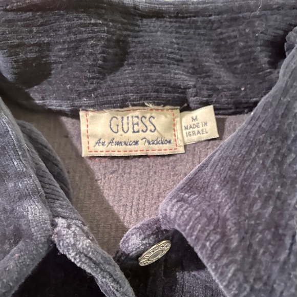 ❤️VINTAGE GUESS ❄️BLUE VELVETY CORDUROY VELOUR LONG-SLEEVE STRETCHY DRESS💗 - Picture 5 of 7